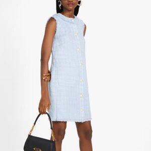 Kate Spade Tweed Shift Dress in Pale Hydrangea, size 8